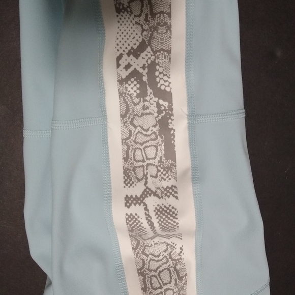 STELLA McCARTNEY Run Tight blue snake print accent leggings, M - Picture 5 of 14